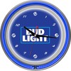Trademark Gameroom Bud Light 14 Inch Neon Wall Clock - Block Text AB1400-BL-16